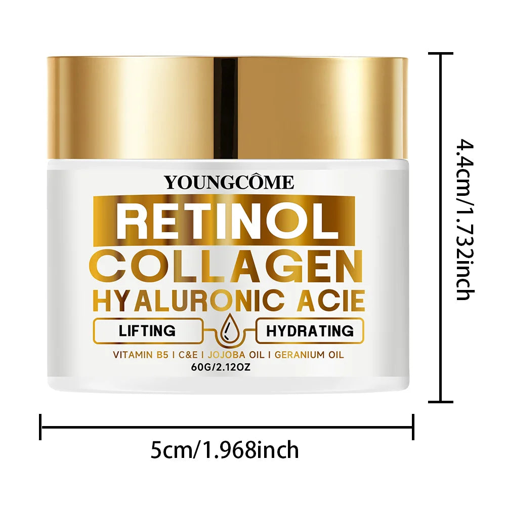 Retinol Face Cream Moisturizing Wrinkle Remover Collagen Hyaluronic Acid Creams Skin Care Cosmetic for Women&Men