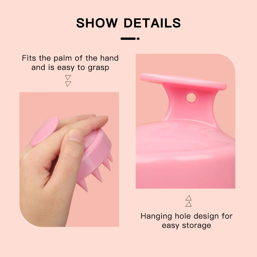Silicone Scalp Massager Shampoo Brush Scalp Brush for Hair Growth / Dandruff Removal, Hair Scrubber Scalp Stimulator Exfoliator