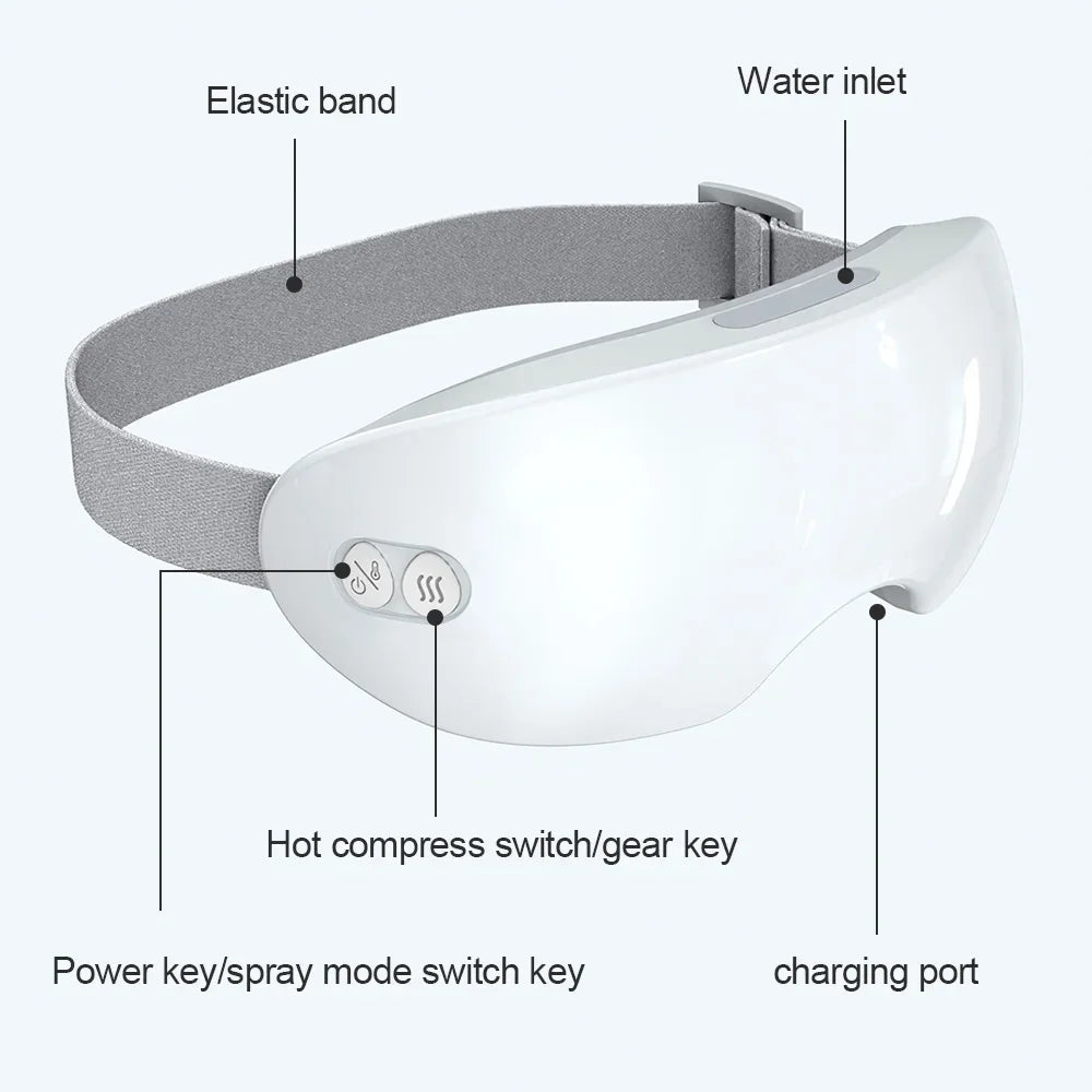 TINSOL Smart eye massager, steam eye mask, eye massager effectively relieves eye fatigue and dry eyes, smart eye care device
