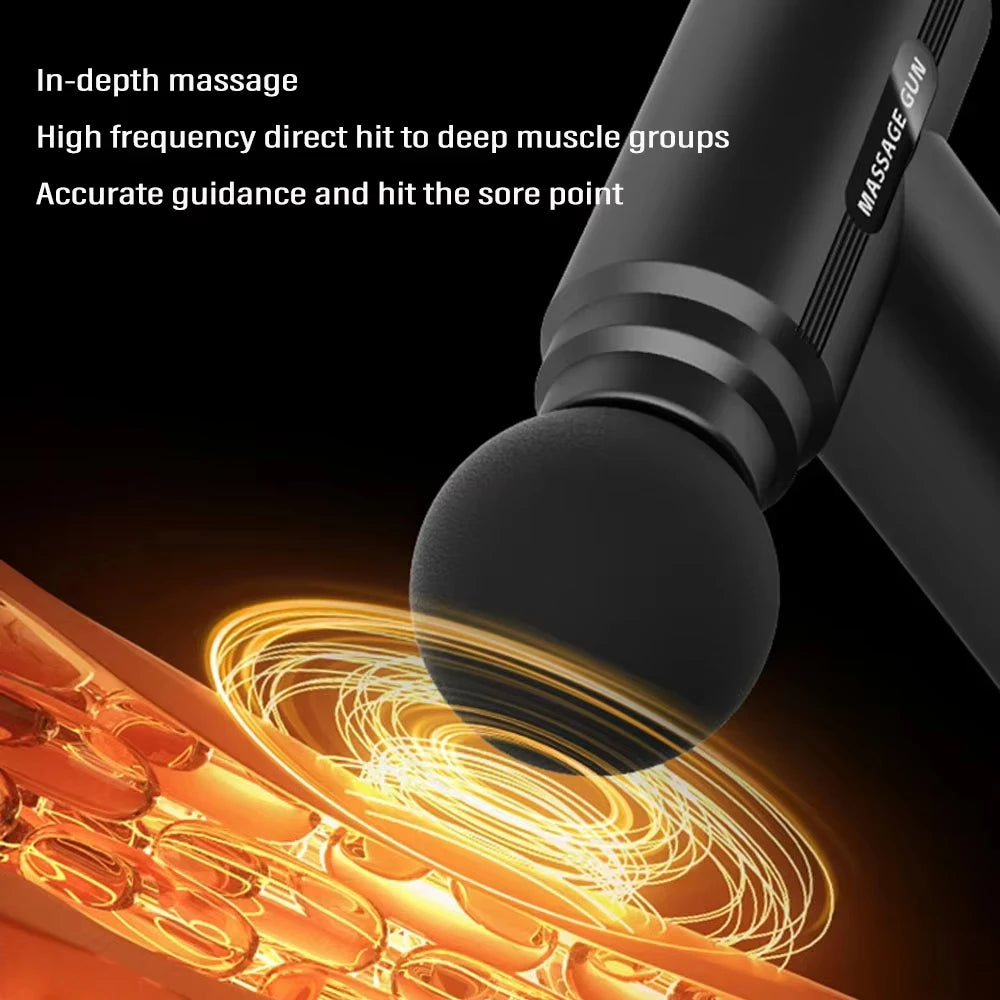 Mini Massage Gun USB Rechargeable Fascia Muscle Relaxation Vibration Body Slimming Fitness Neck Back Pain Relief Device