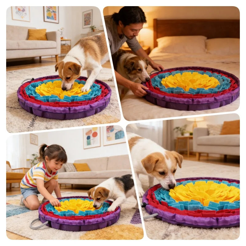 Pet Snuffle Mat Indoor Dog Training Snuff Mat for Cats Dogs Stress Relief and Slow Feeding Mat Washable Dog Toy Pet Supplies