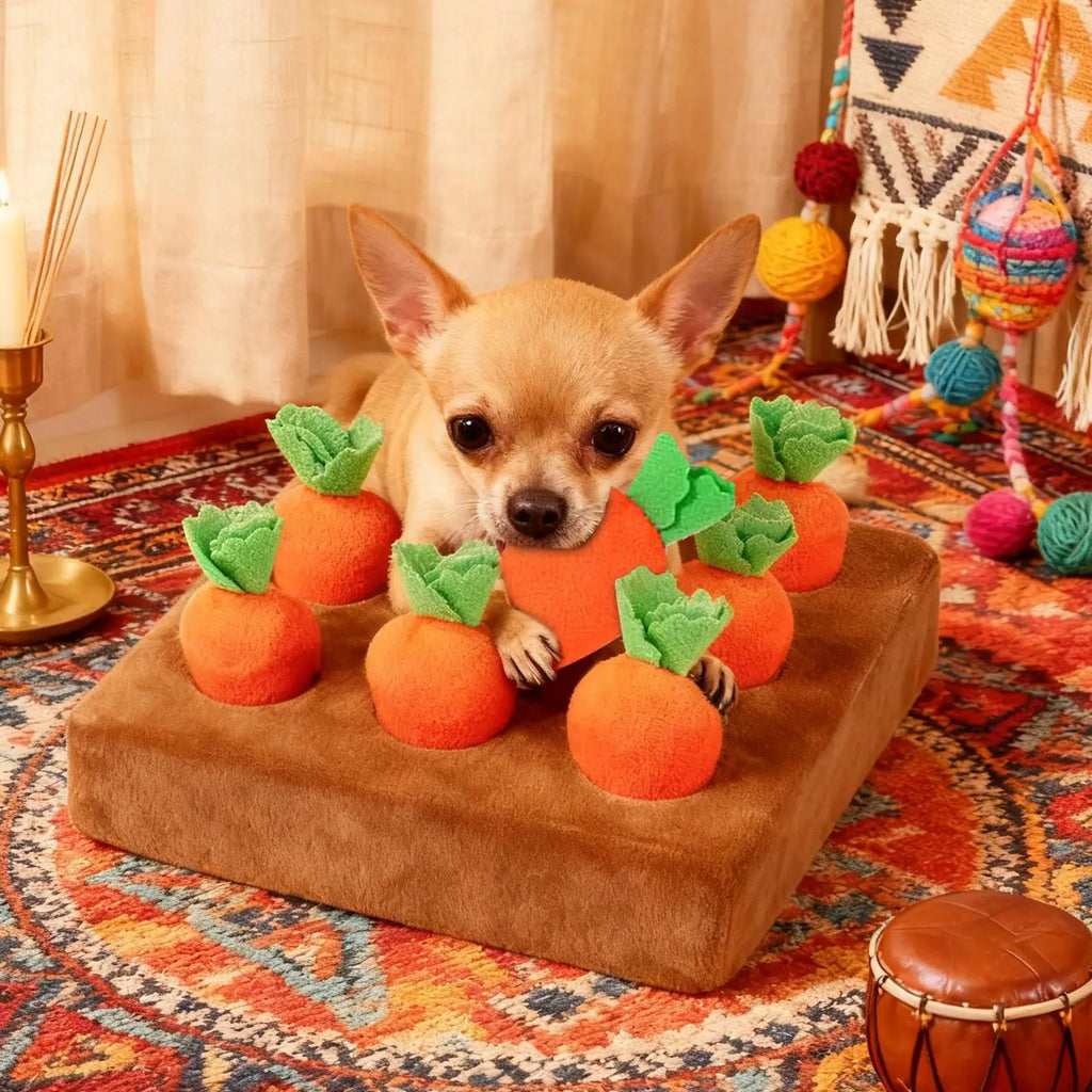 Snuffle Mat For Dogs Interactive Enrichment Funny Toys Pet Carrot Puzzle Toy For Boredom Relief Foraging Training Feeding