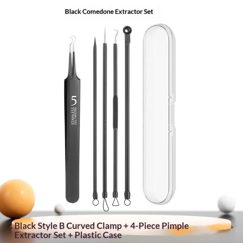 Blackhead Remover Pimple Popper Tool Set Reusable Safe Acne Extractor Kit for Daily Face Cleaning Use