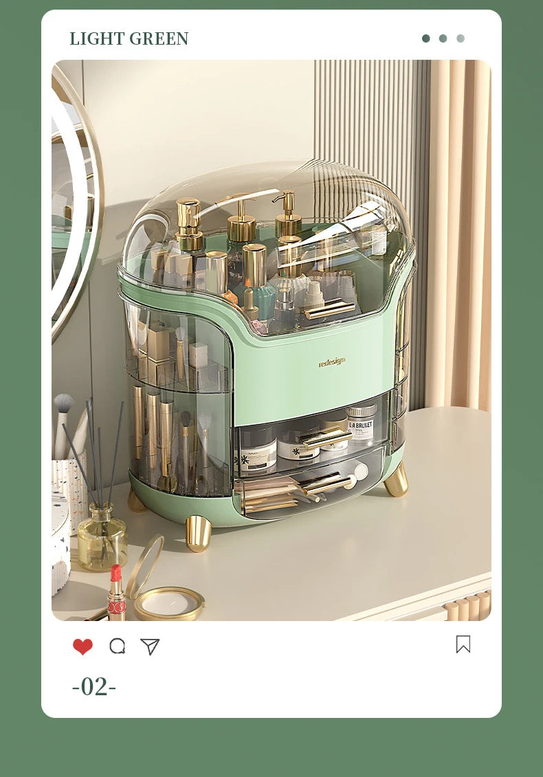 Cosmetics Storage Box Makeup Display Shelf Desktop Dressing Table Jewelry Organizer Box Bathroom Lipstick Skin Care Product Rack