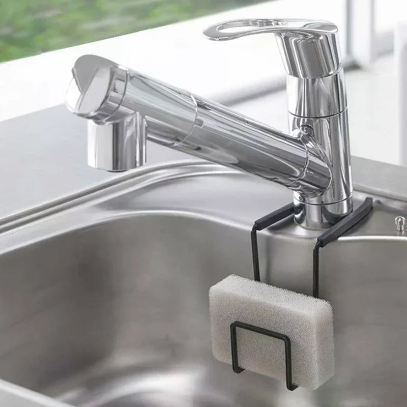 Sink Sponge Holder Small Kitchen Bathroom Metal Organizer Liquid Dish Drainer Faucet Rack Shower Convenient