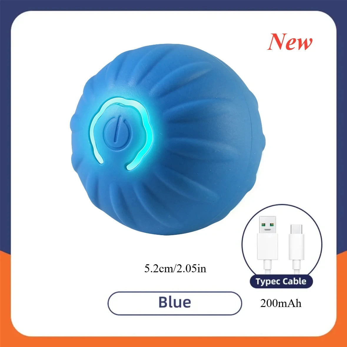 Interactive Dog Toy Ball with Rope Electronic Motion Activated Rolling Ball for Indoor Cat Dog Play Toys for Puppy Training Ball