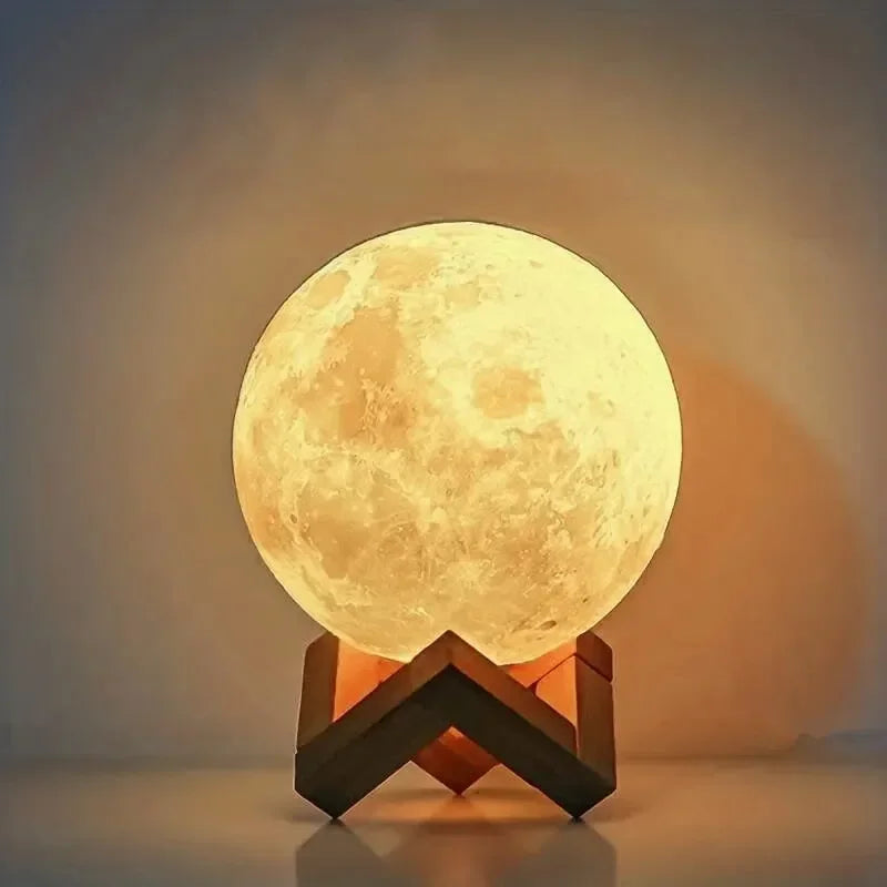 LED 8cm Moon Lamp Night Light Galaxy Night Light Art Painting Graffiti Birthday Gift Bedroom Living Room Decoration