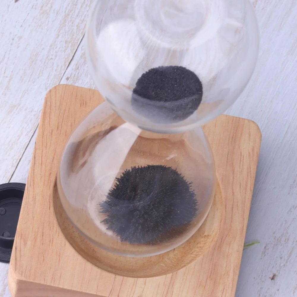 Magnetic Hourglass With Base Magnetic Suction For Reading Work Home Decoration Black Funnel Timer Simple And High-End Hourglass