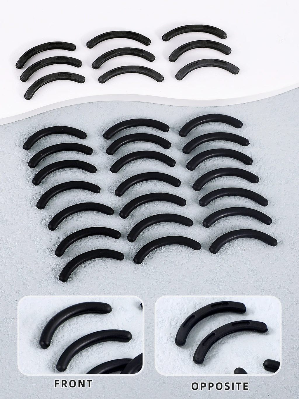 30pcs Silicone Rubber Strip for Eyelash Curler, Soft Silicone Replacement Pad for Eyelash Curler, Universal Eyelash Curler.