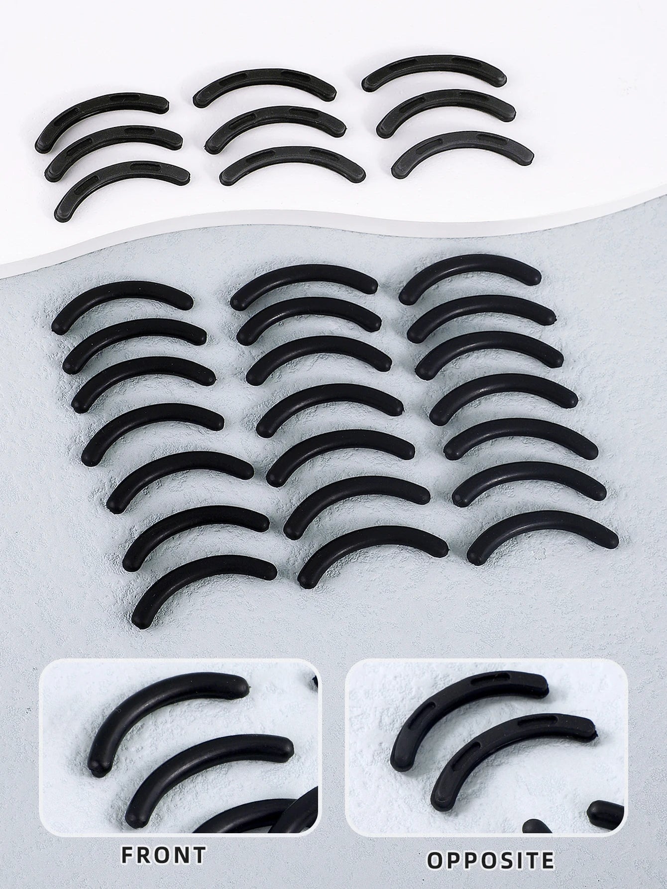 30pcs Silicone Rubber Strip for Eyelash Curler, Soft Silicone Replacement Pad for Eyelash Curler, Universal Eyelash Curler.