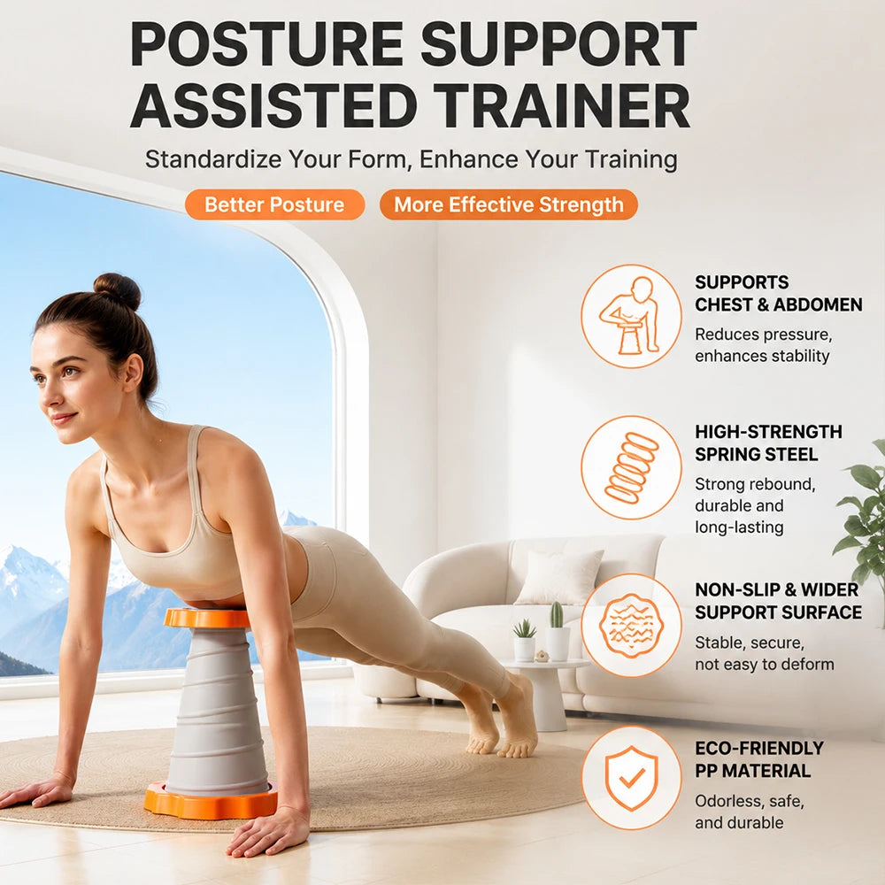 New Home Use Push-up Assist Device with Bouncy Support Upper Body Workout Aid for Abdominal Exercise and Fitness for Beginners