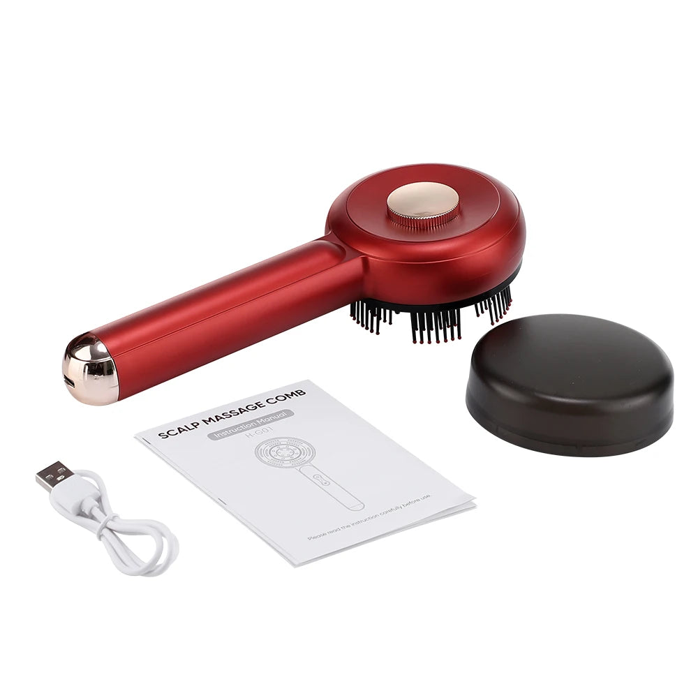 Electric Scalp Massager Comb 660nm Red Light for Hair Growth Nourishing Anti-Loss Brush Featuring Kneading Function Hair Care