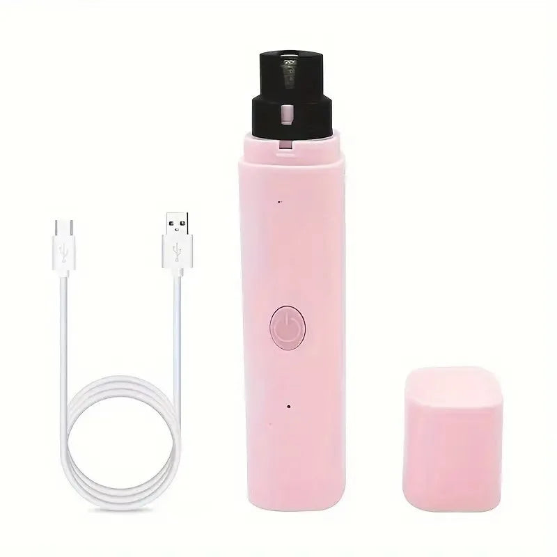 Electric Pet Nail Grinder for Dogs Cats, Quiet Claw Trimmer with LED Light & Safety Guard, Rechargeable Puppy Nail File Painless