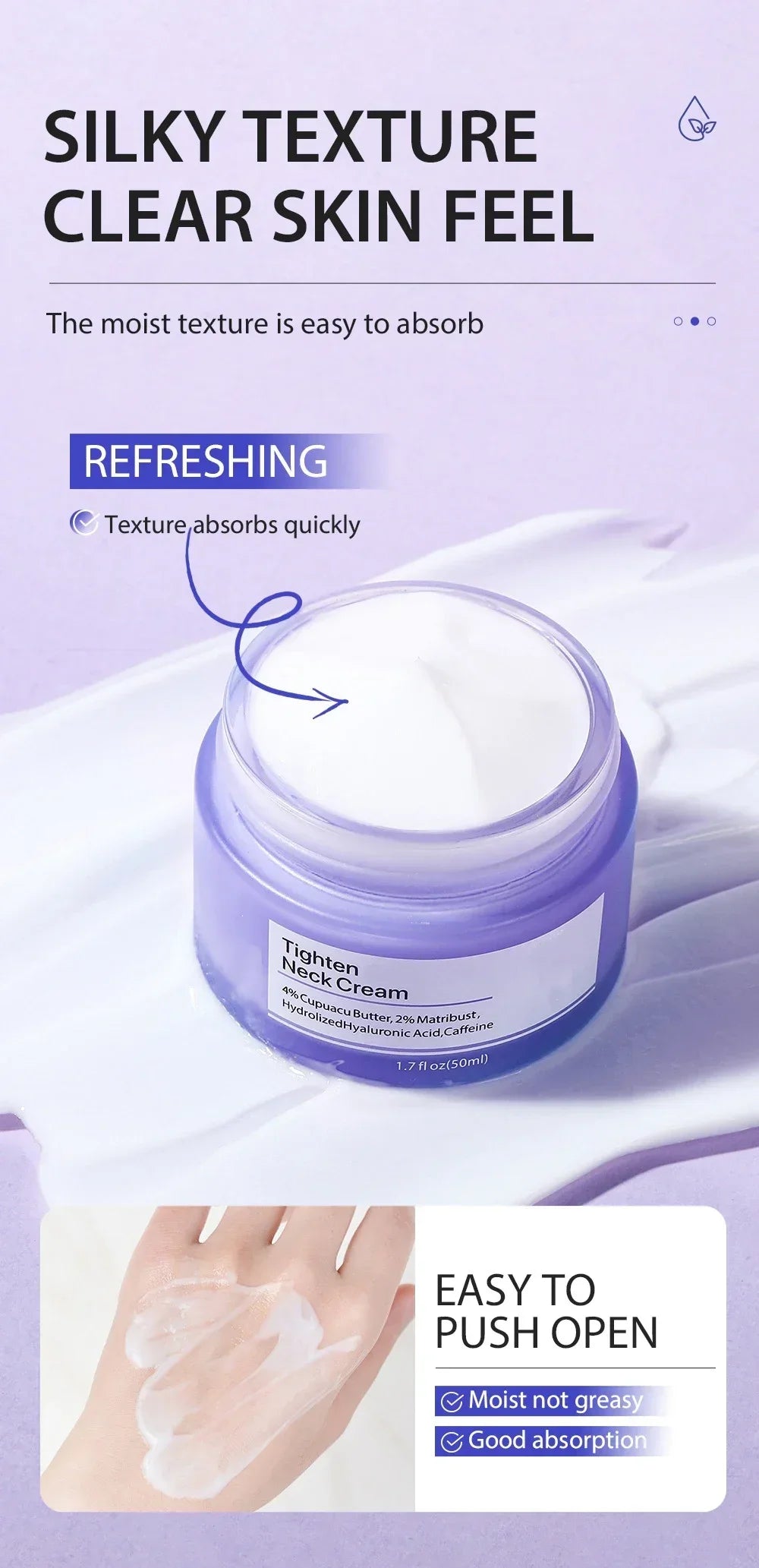 Neck Lift Tighten Cream Lightens Fine Lines Brightens Firms Nourishes Neck Cream Lightening Smoothing Moisturizer Neck Cream