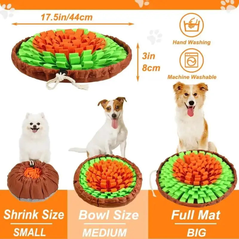 Snuffle Mat for Pets Interactive Foraging , Brain-Boosting Feed Game, Travel-Suitable, Ideal for Dogs and Cats.