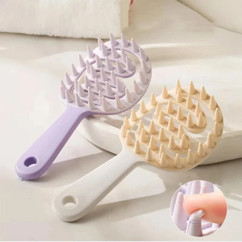 Shampoo Hair Brush Hair Massage Scalp Combs Head Washing Brush Long Handle Dry And Wet Brush Shower Spa HairdressingTool Girls