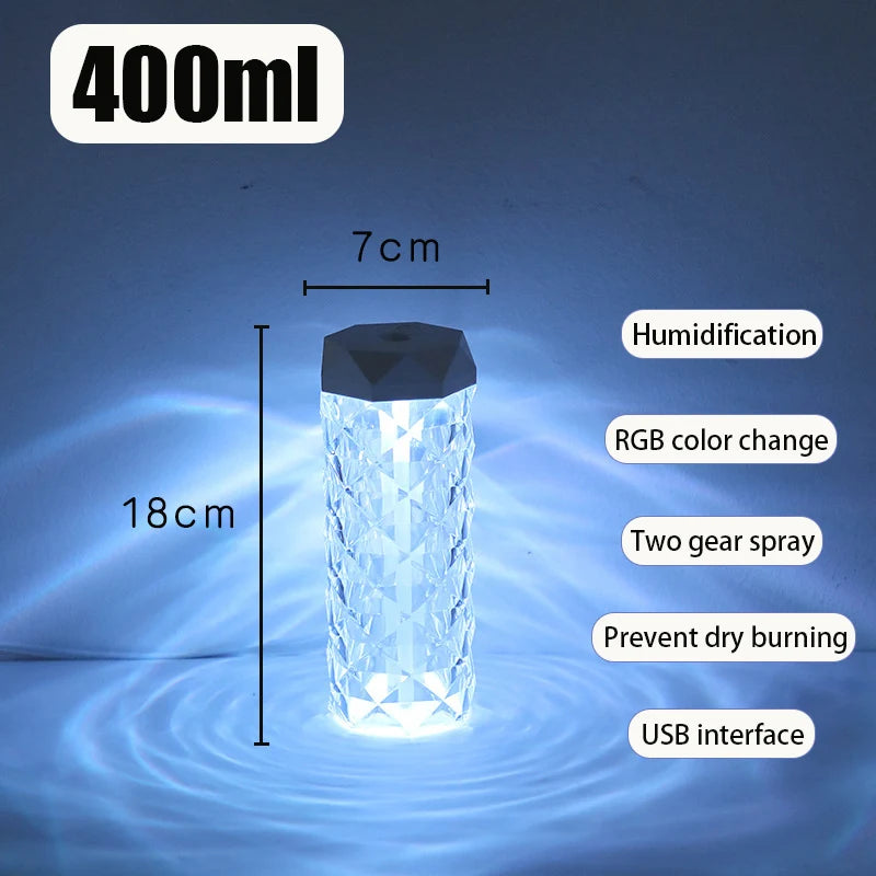 400ML Air Humidifier USB Aroma Diffuser Essential Oil Purifier Fragrance Mist Maker RGB Light Humidificador For Car Home Bedroom