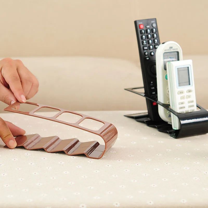4 Compartment Remote Control Organizer Creative Desktop Storage Rack Plastic Holder Multi Purpose Desk Organizer