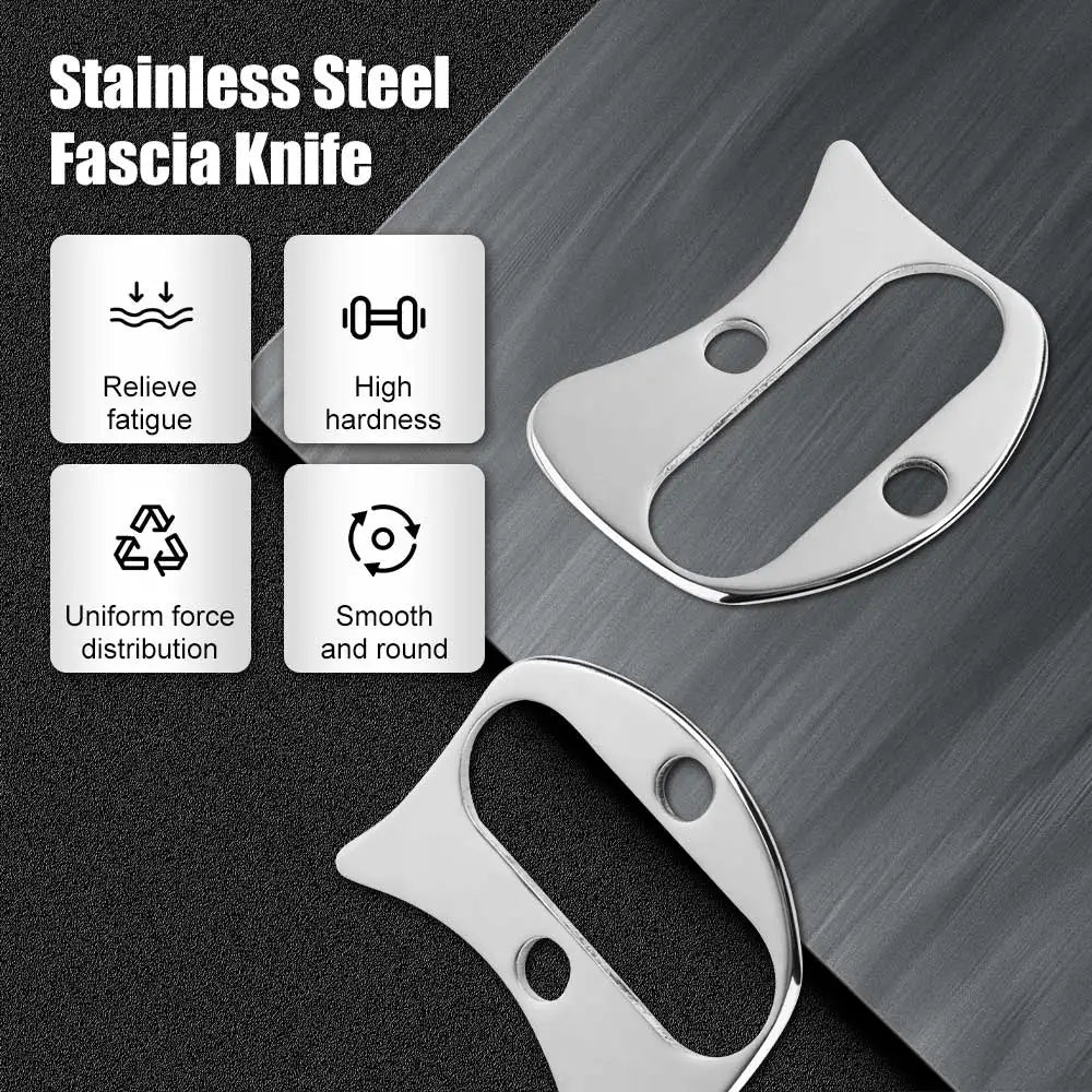 Gua Sha Board Guasha Massage for Face Stainless Steel Body Massager Facial Scraping Plate SPA  Guasha Scraper for Neck Back