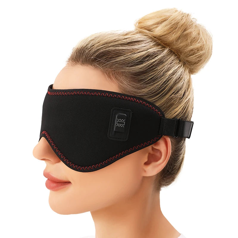 Portable Electric Heated Eye Mask Eye Massager Dark Circle Relief Sleep Improvement Mental Relaxation Stress Fatigue Reduction