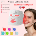 New JVV 7-Color LED Red Light Phototherapy Rejuvenation Mask LED Red Light Infrared Silicone Soft Mask Skin Care Device