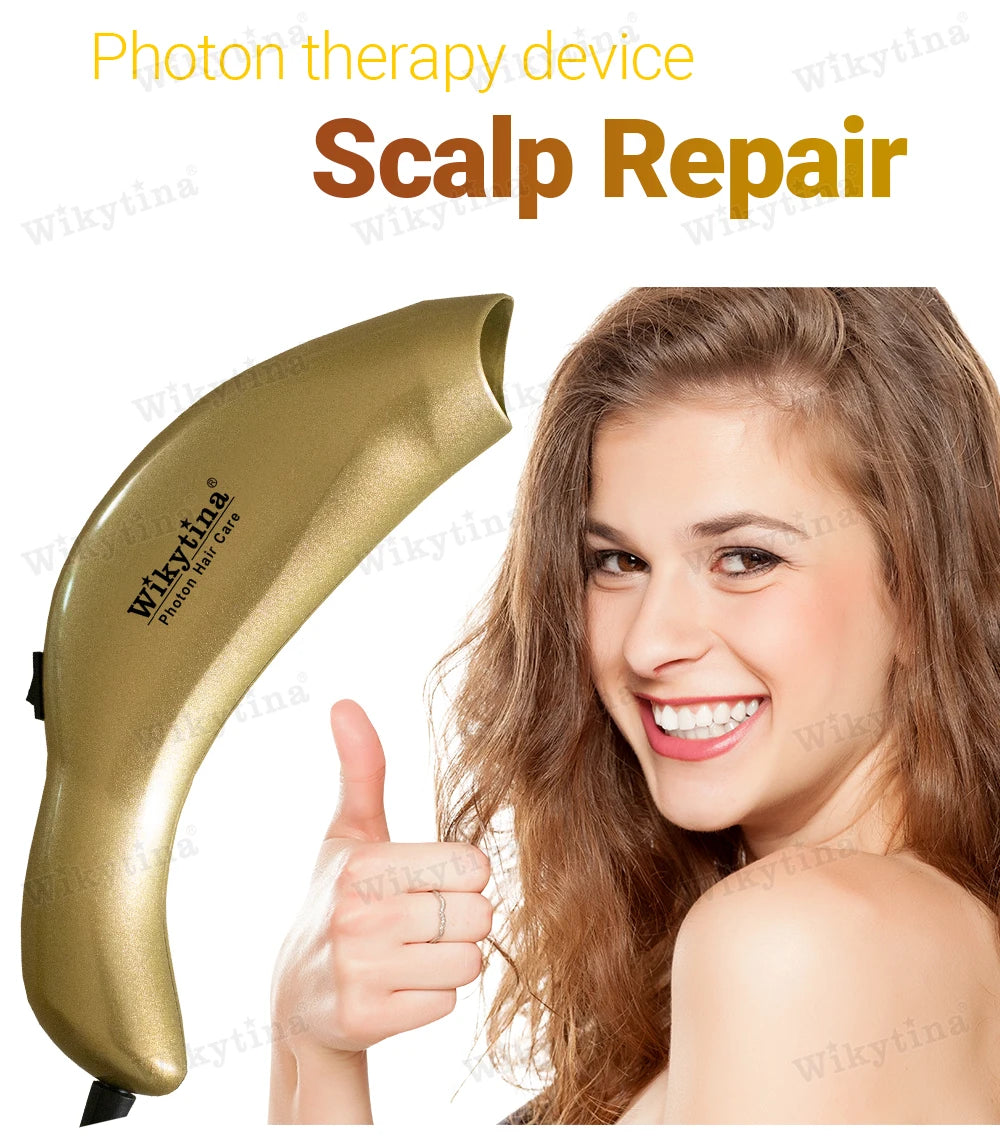 Professional Tri-Chroma Photon Hair Therapy Device LLLT Laser Hair Growth Anti-Loss Scalp Treatment for Thinning Hair