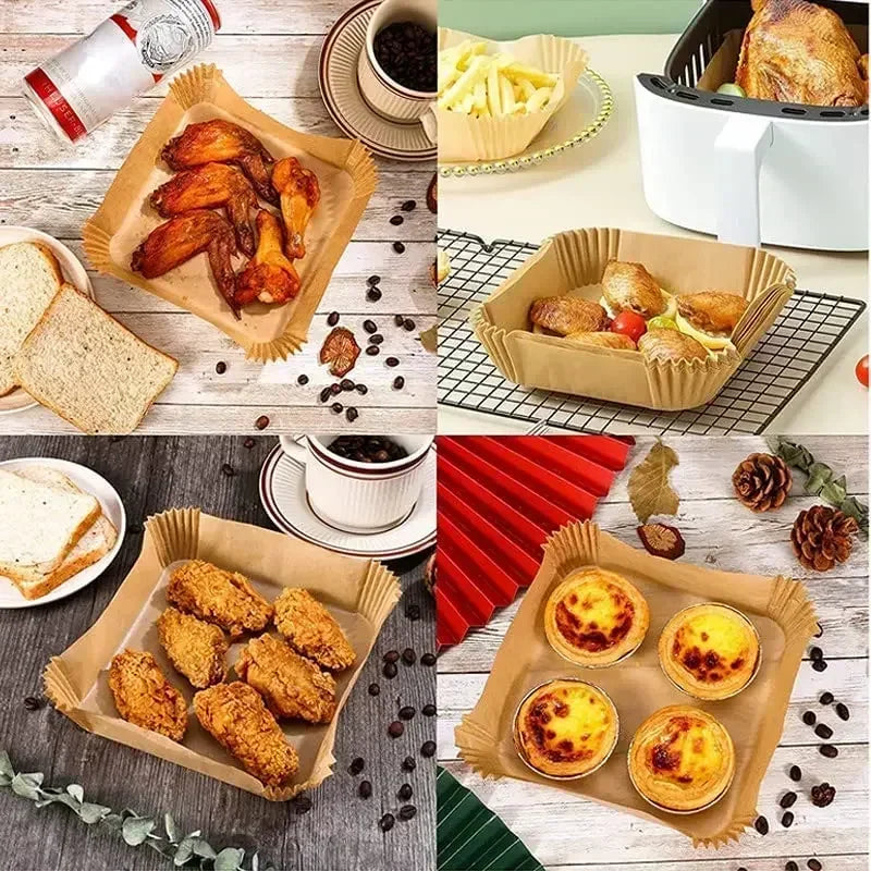 Accessories for Air Fryer Accessories Non-Stick Parchment Paper Liners for Deep Fryer Baking Sheets for Healthy Cooking for Roas