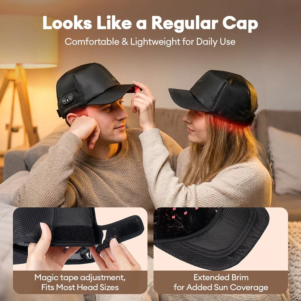 Red Light 650nm+850nm Infrared Hair Growth Cap Hair Loss Treatment Hat Anti Hair Loss Restore Hair Thickness Hair Regrowth Care