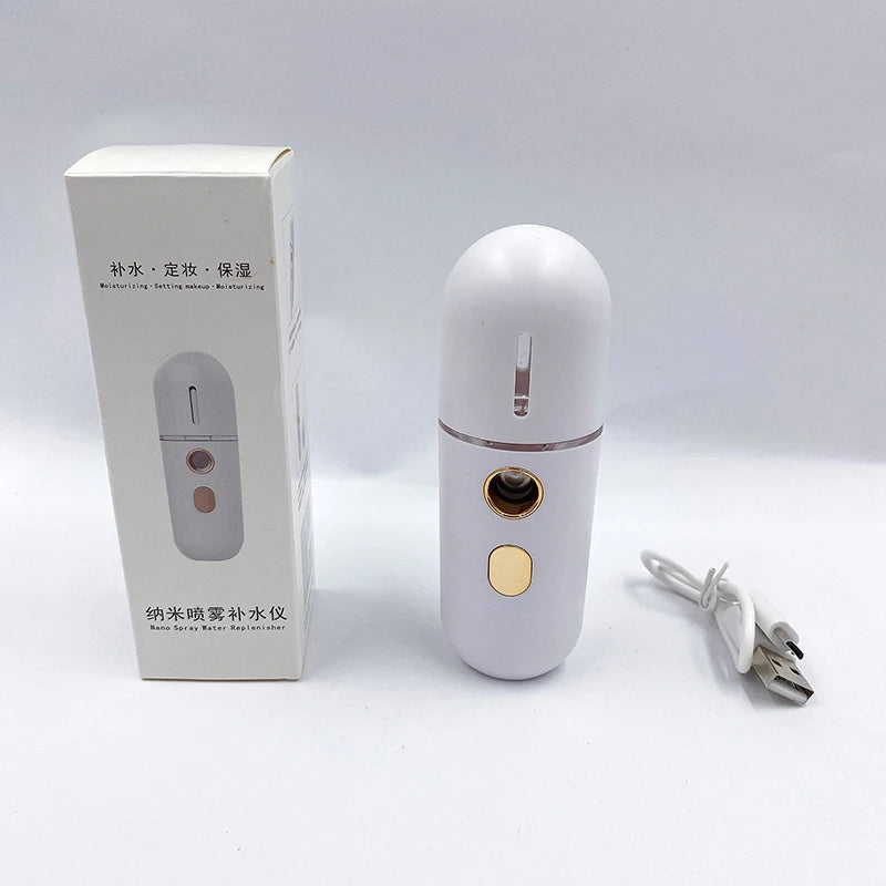 Nano Spray Facial Steamer for Face, Cool Facial Mister Steamer Handy Mist Sprayer Moisturizing Hydrating for Skin Care, Makeup