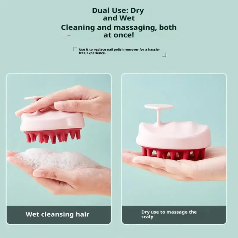 Shampoo Brush Head Scalp Massage Comb With Handle Hair Washing Comb Body Massage Brush Bath Shower Brush Salon Hairdressing Tool
