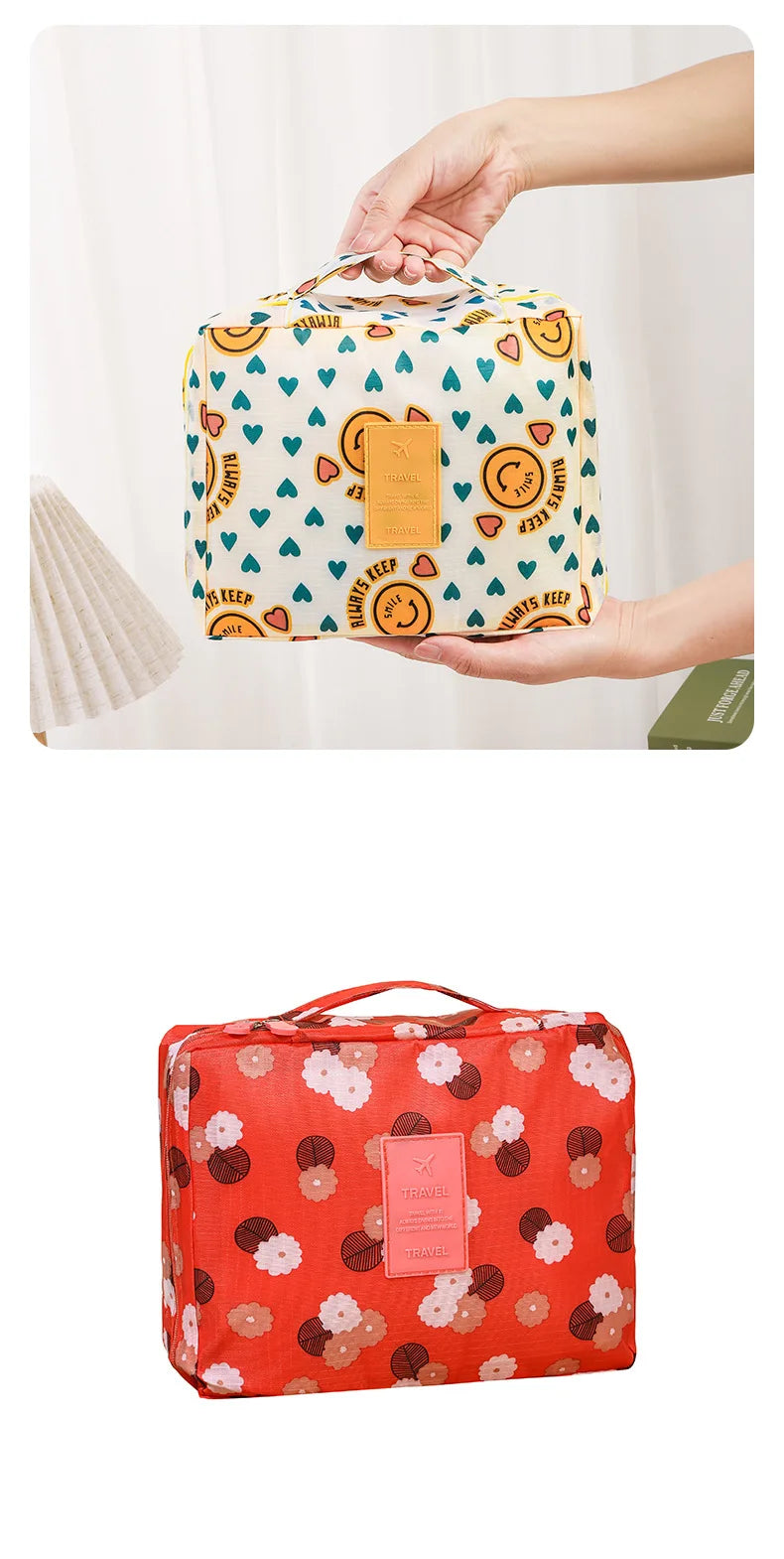 Waterproof Makeup & Toiletries Travel Bag for Women - Portable Cosmetic Organizer