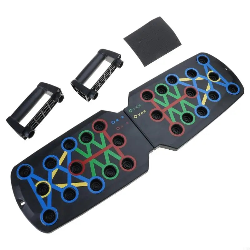 E56D Push Up Boards, Exercise Pushup Stands with Resistance Band for Fitness Training