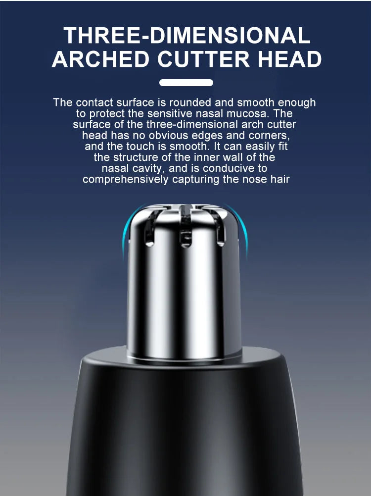 Black Electric Nose Hair Trimmer Ear and Nose Hair Trimmer Professional Painless Nose Hair Trimmer For Men and Women