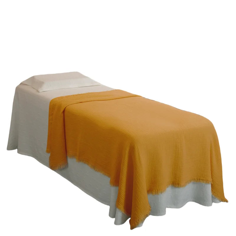 Blanket 200x150cm Bed - Breathable and Soft, Waffle Weave Blanket for Summer Spring, Olive Green,