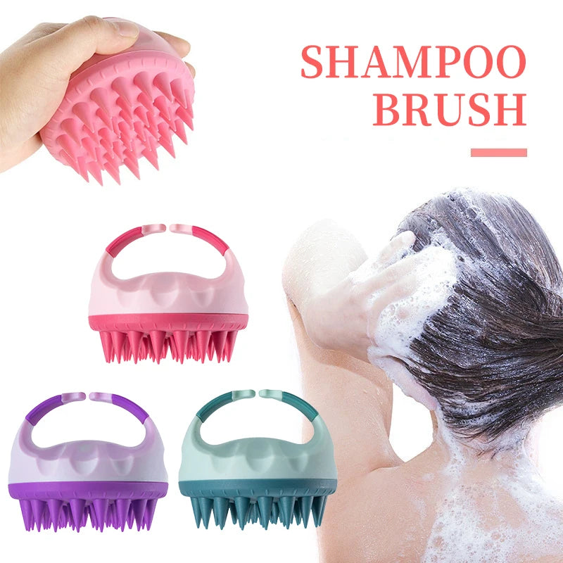 WANMEI Scalp Scrubber, Shampoo, Brush, Massager, Clean Scalp, Comb, Handle, Shampoo Brush, Scalp Exfoliating Brush, Massage Comb