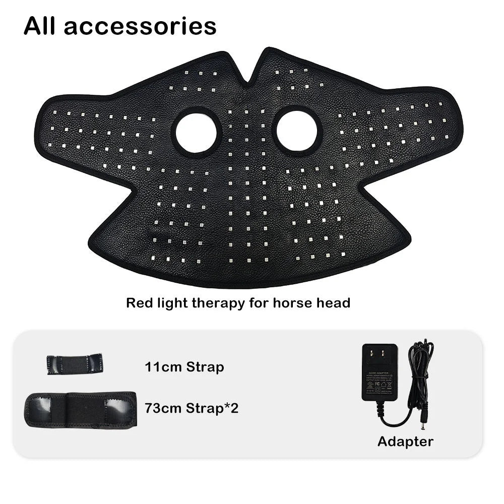 Red Light Therapy for Horses Head,Wearable Infrared Light 660&850 nm Device for Wrap Equine Head Injuries Recovery,Pain Relief