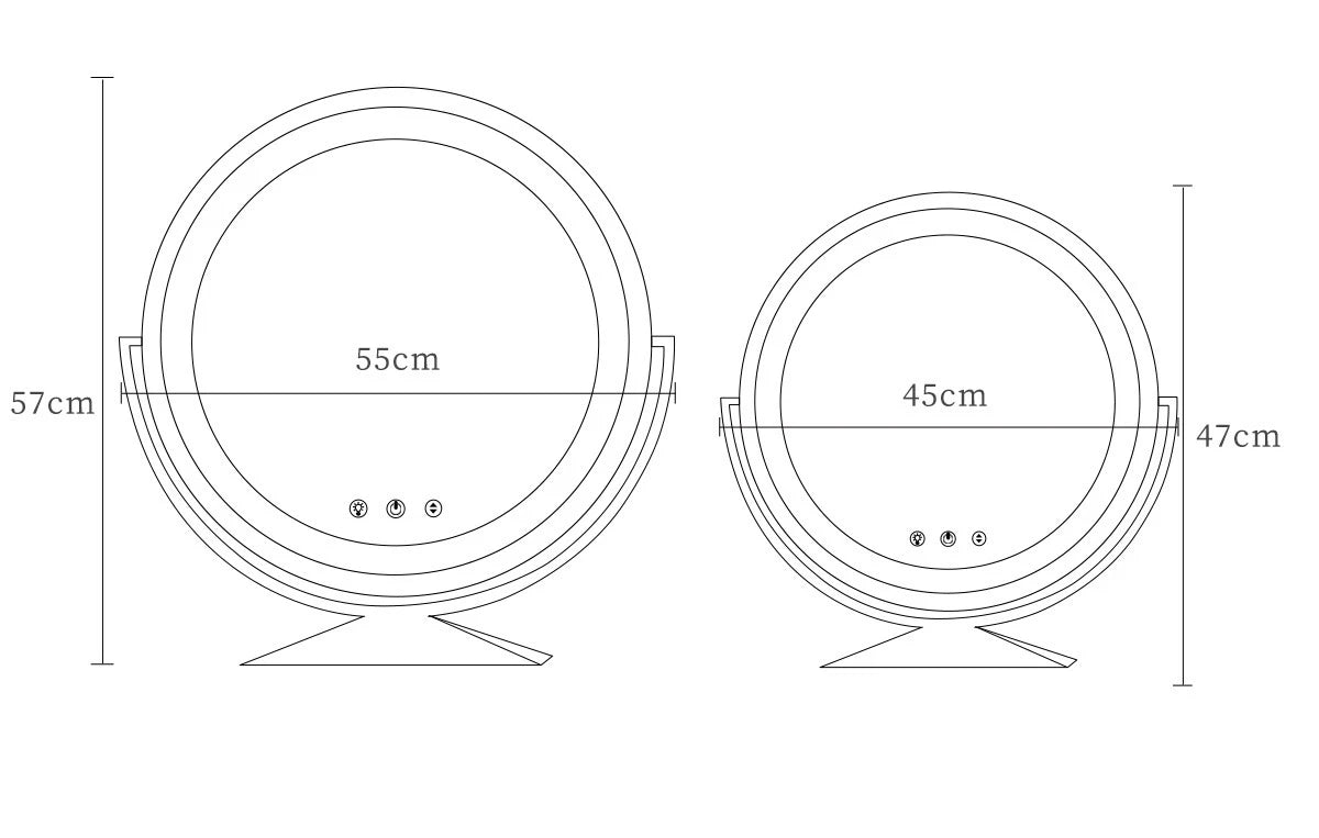 Beauty Mirror Smart Circle Internet Celebrity Bedroom Mirror Makeup Mirror Makeup Mirror Makeup Mirror Home Desktop