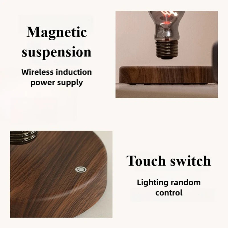 Magnetic Levitation Lamp 360° Rotation Creativity Floating Glass LED Bulb Home Office Desk Decoration Gift Table Bedroom Lights