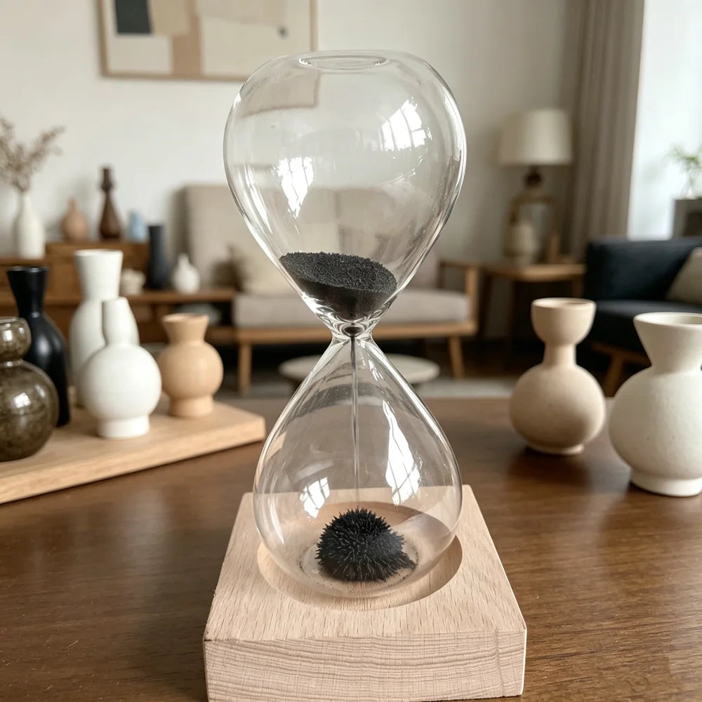 Creative Sandglass Sand Awaglass Hand-blown Timer Clock Magnet Magnetic Hourglass Ampulheta Crafts Sand Clock Hourglass Timer