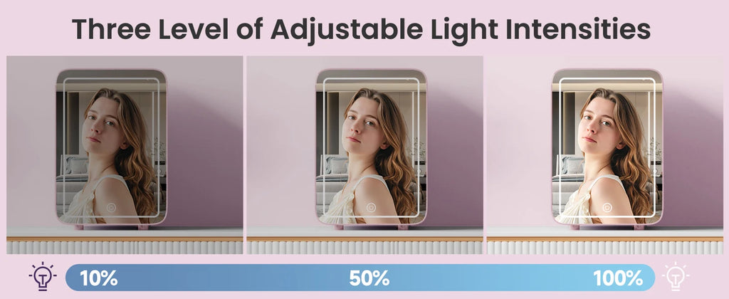 Skincare Fridge with Dimmable LED Light Mirror, 4L Makeup Mini Fridge for Bedroom, Car