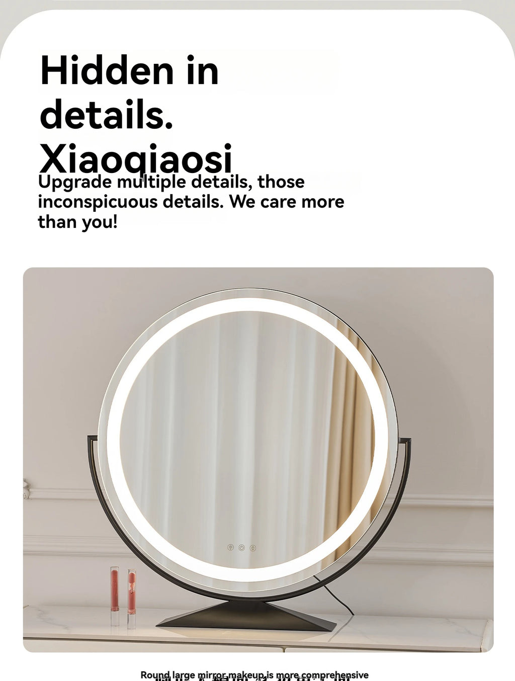 Beauty Mirror Smart Circle Internet Celebrity Bedroom Mirror Makeup Mirror Makeup Mirror Makeup Mirror Home Desktop