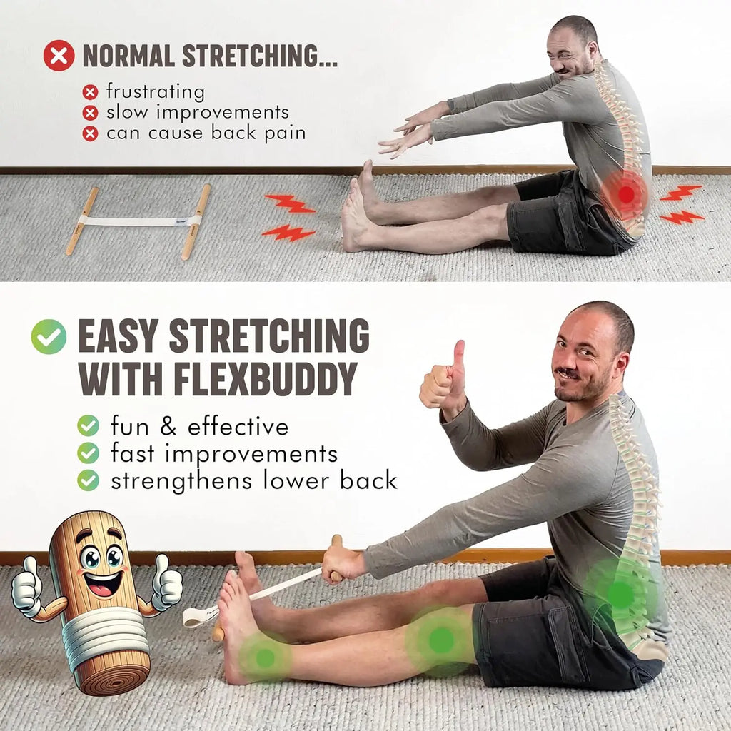 Hamstring Stretcher Adjustable Flex Strap Innovative Stretching Equipment for Pain Relief & Health Full Body Yoga