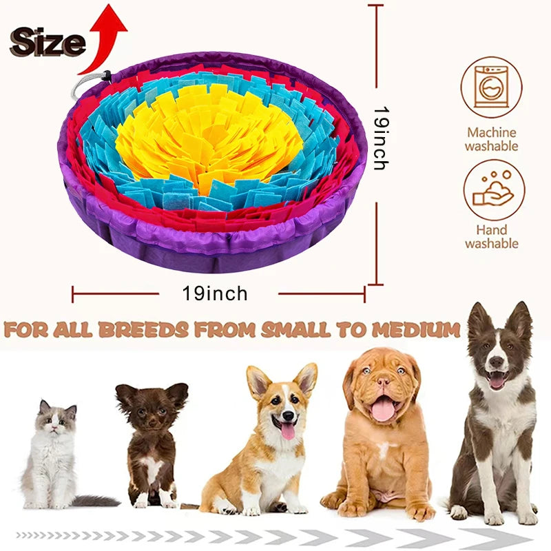 Pet Snuffle Mat Indoor Dog Training Snuff Mat for Cats Dogs Stress Relief and Slow Feeding Mat Washable Dog Toy Pet Supplies