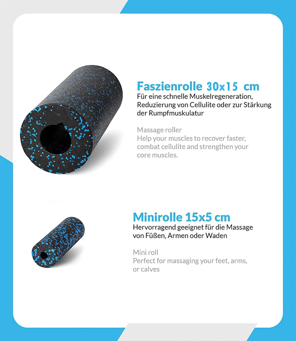 Pilates Foam Roller High Density Fitness Yoga Column Physical Therapy Relieve Pain and Exercise Muscle Massage Rollers