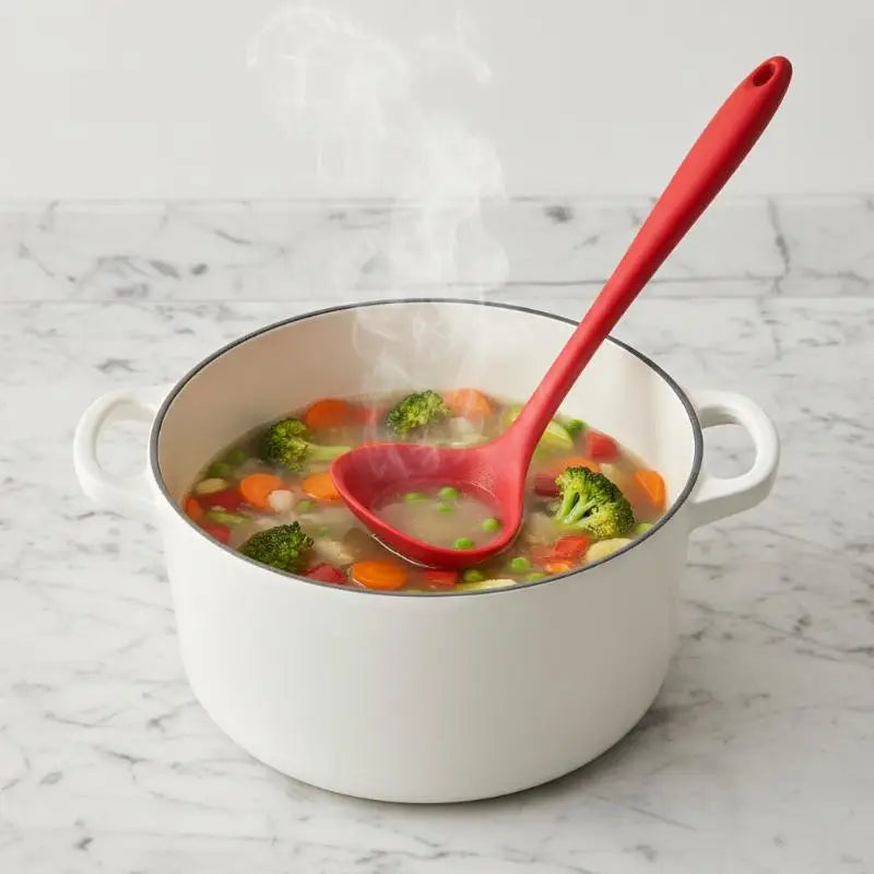 Silicone Kitchen Utensil Set, Food-grade Silicone, Including A Soup Ladle, Spatula, Rice Spoon, And Mixing Spoon