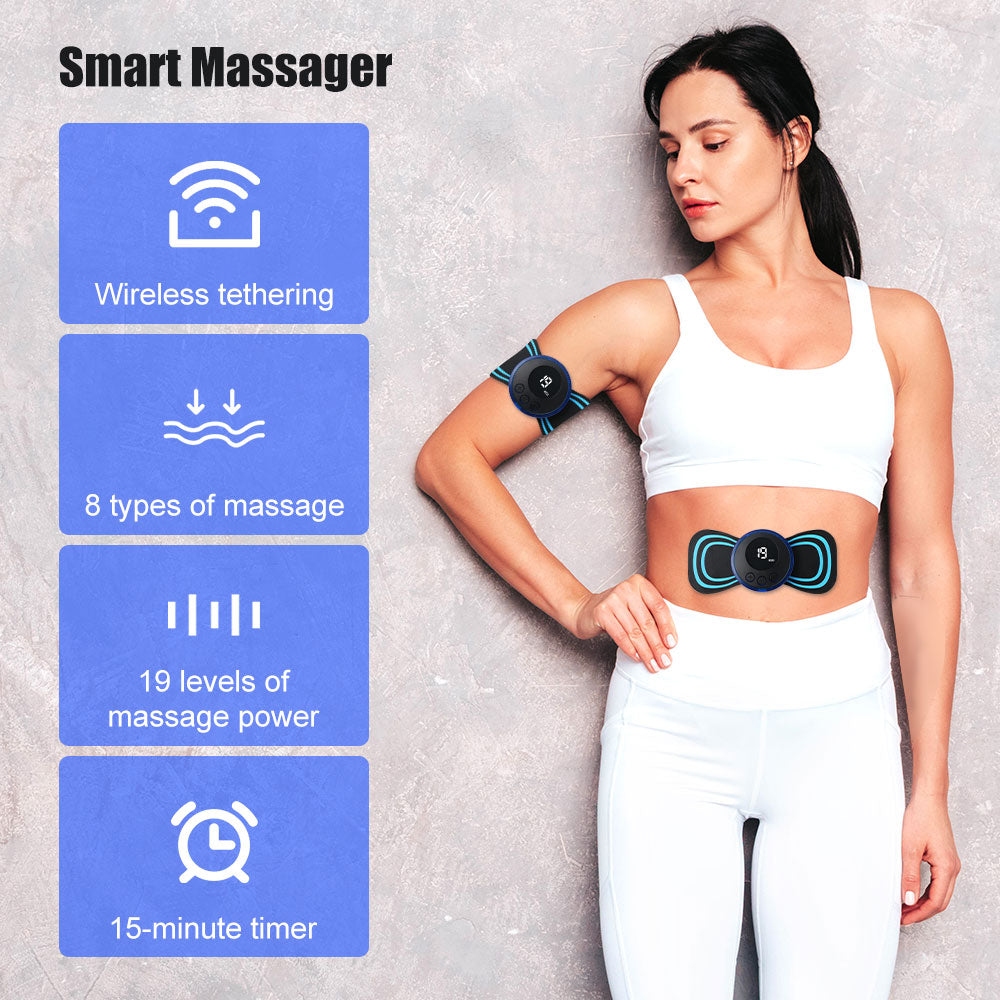 Mini Electric Neck Massager Portable Rechargeable Cervical Vertebra Massage Patch For Muscle Relax Dropshipping Neck Massager