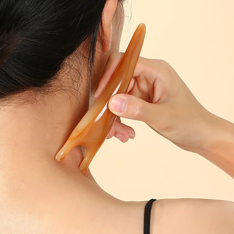 〔San〕 Resin Face Lifting Scraping Massage Nose Lifting Massage Y-shape Guasha Massage Reduce Puffiness Meridians Tool