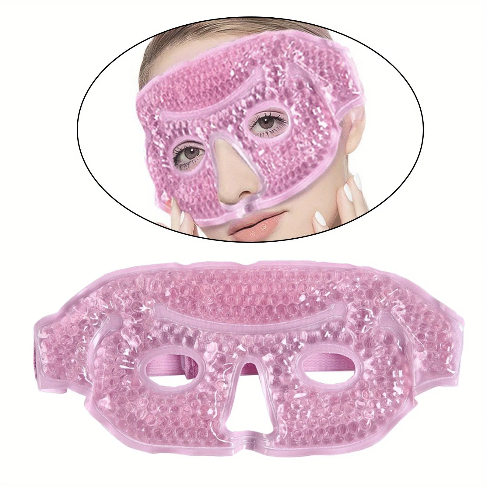 Visible Reusable Cooling Eye Mask with Gel Beads Cold Eye Compress for Puffy Eyes Stress Relief Dry Eyes SPA Skin Care Tools