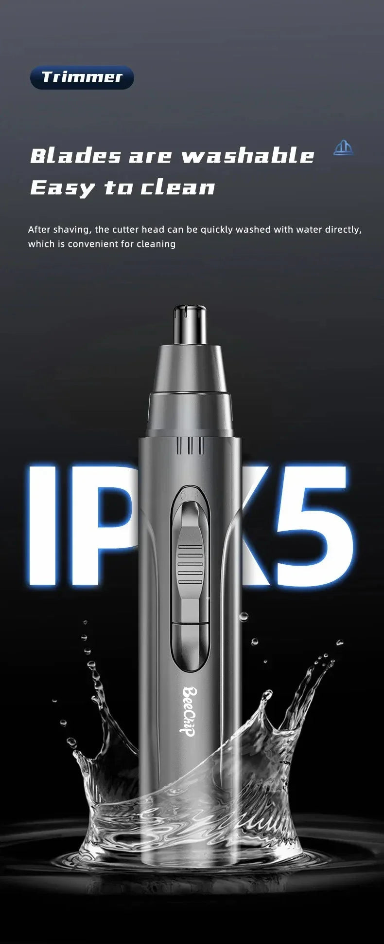 Electric Nose Hair Trimmer Ear and Nose Hair Trimmer Professional Painless Nose Hair Trimmer For MenAnd Women