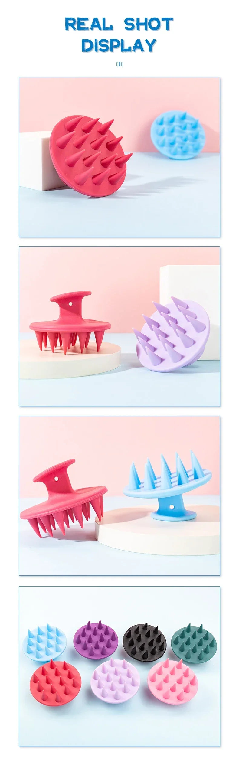 1pcs Hair Brush Scalp Massager for Hair Growth Mold-Free Silicone Scalp Massager Shampoo Brush Scalp Scrubber Exfoliator Tools